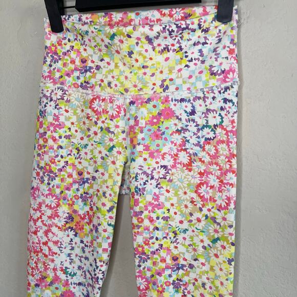 Fabletics Define PowerHold High-Waisted 7/8 Leggings in Patchwork Daisy Size XS - Picture 5 of 7